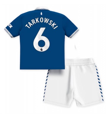 Lacne Dětský Futbalové dres Everton James Tarkowski #6 2023-24 Krátky Rukáv - Domáci (+ trenírky)